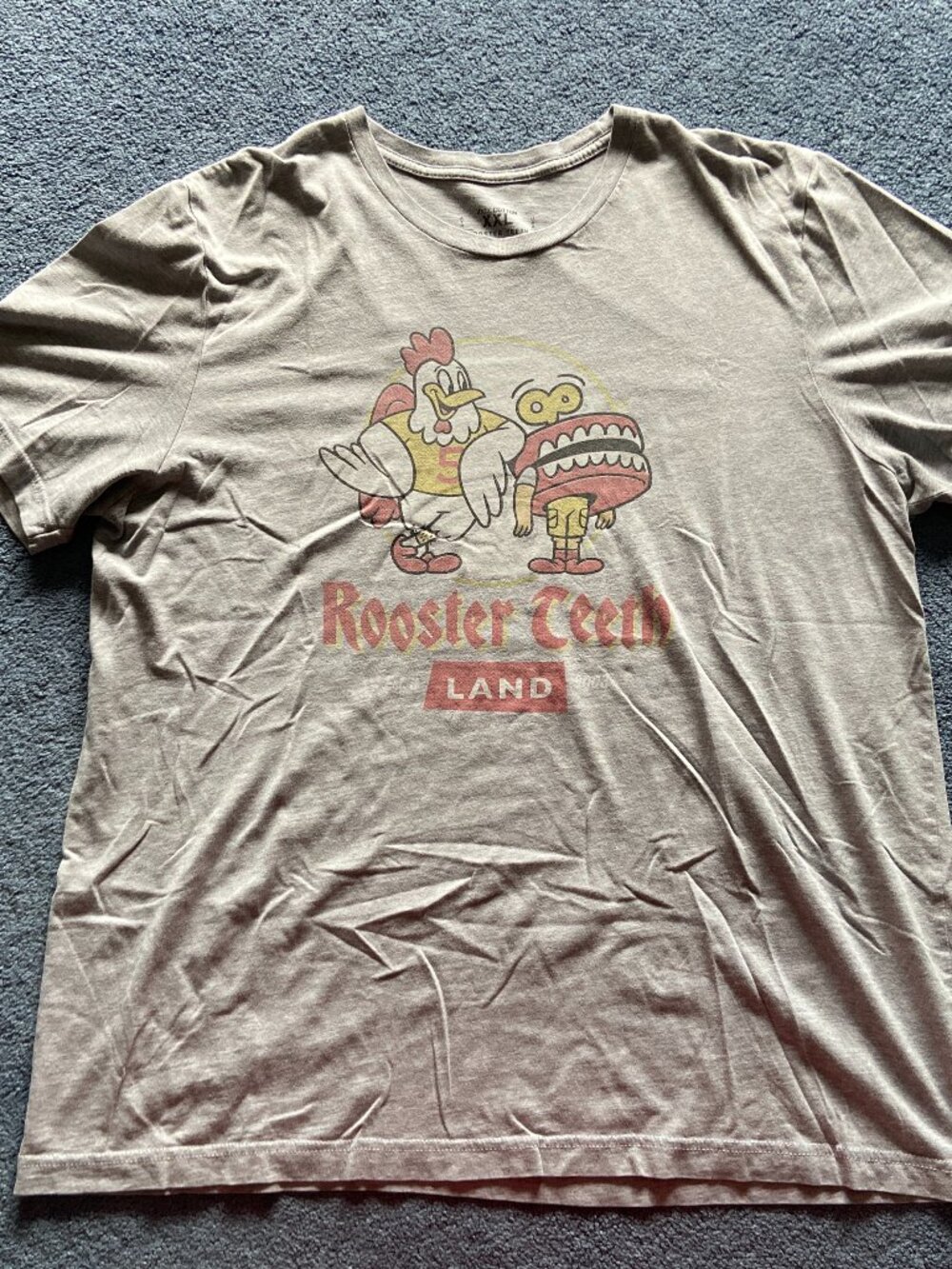 Rooster Teeth Men's Gray RT Extra Life 2017 Rooster Teeth Land T-Shirt Size XXL